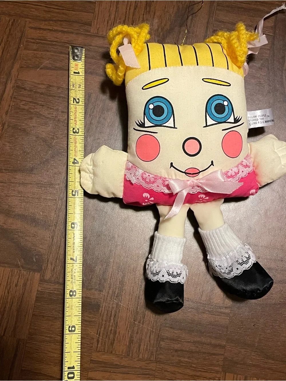 Mini Pillow People 1985 Vintage Plush Doll Girl's Sweet Dreams, 9-inch